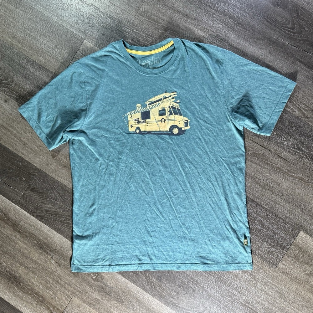 Howler Bros Shirt XL Blue Green Yellow Brothers Outdoors Cotton Casual Mens